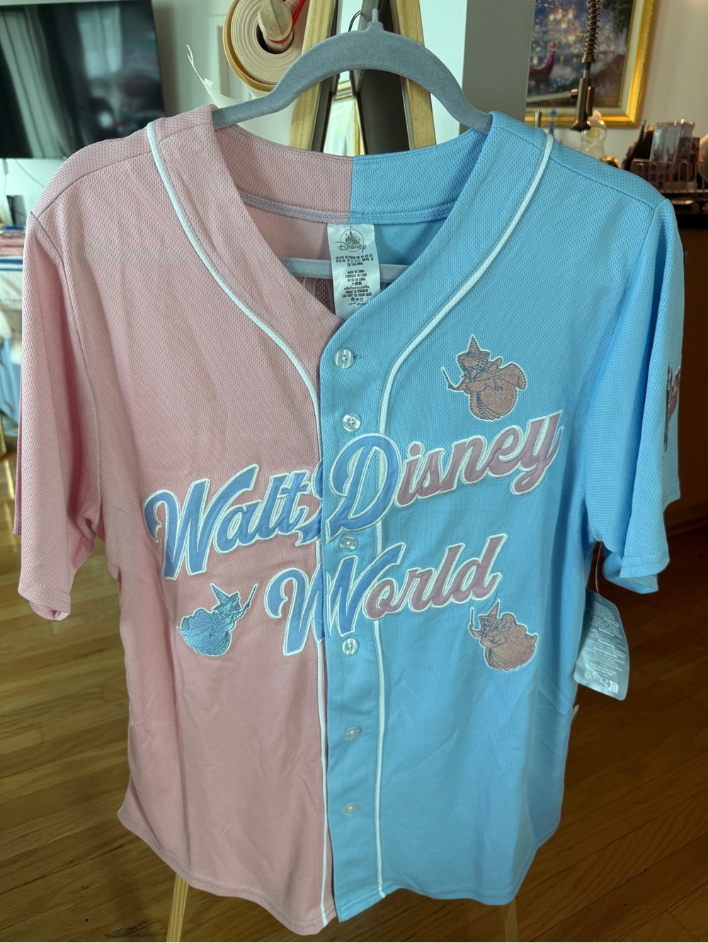 Disney world Make Pink Make Blue Aurora Baseball Jersey Sleeping Beauty S BNWT